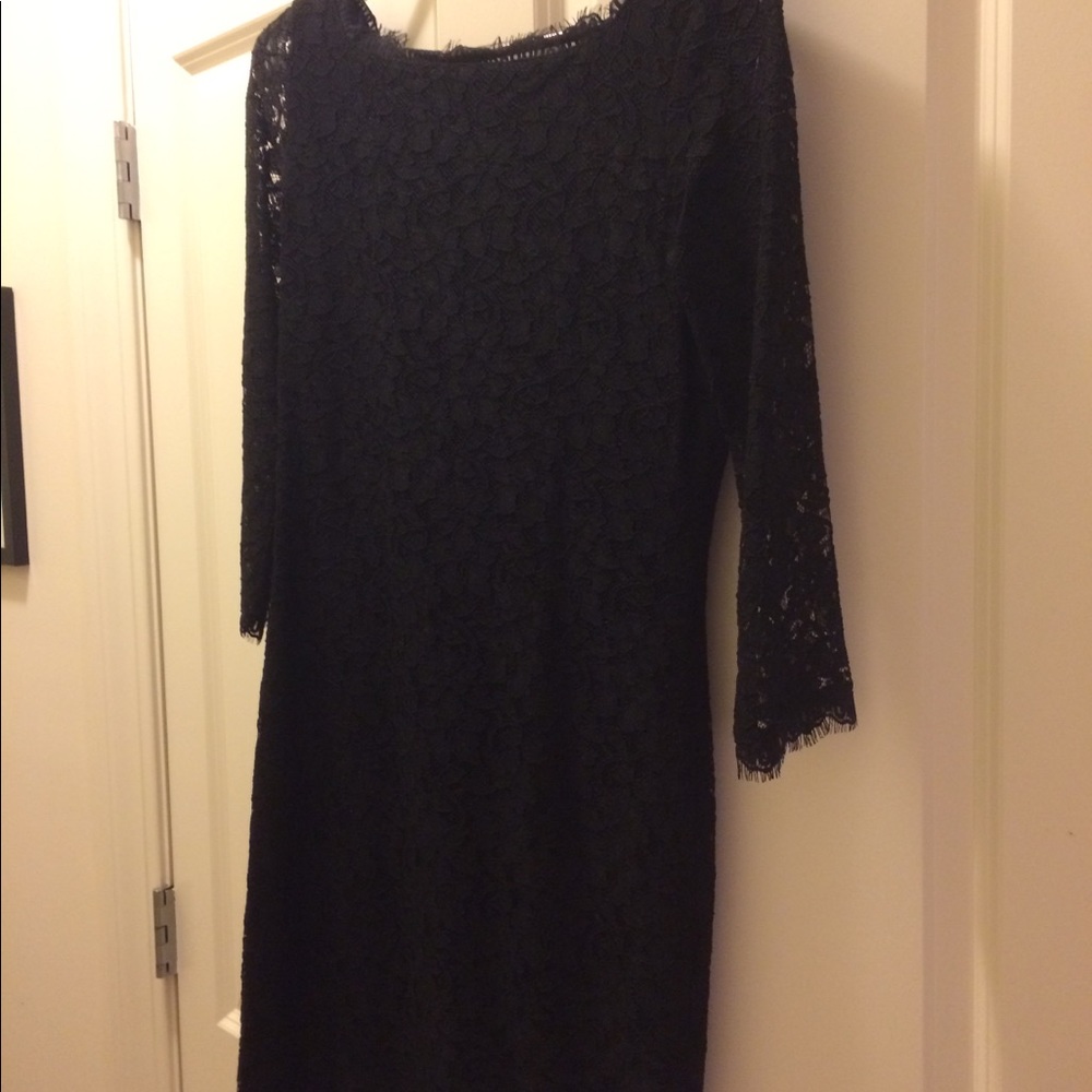 Diane Von furstenberg black lace Zarita dress